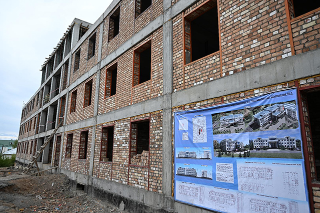 Строительство нового здания Центра общей врачебной практики в Чолпон-Ате.